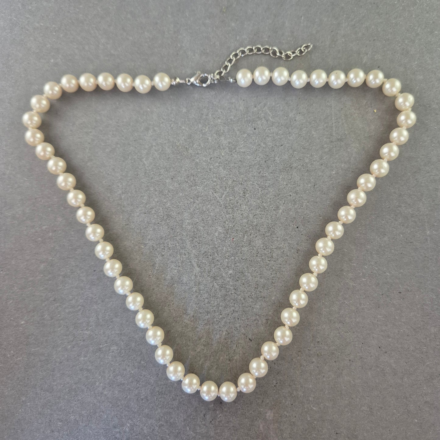 Damen Kette – Klassische Perlenkette mit Verlängerungskette