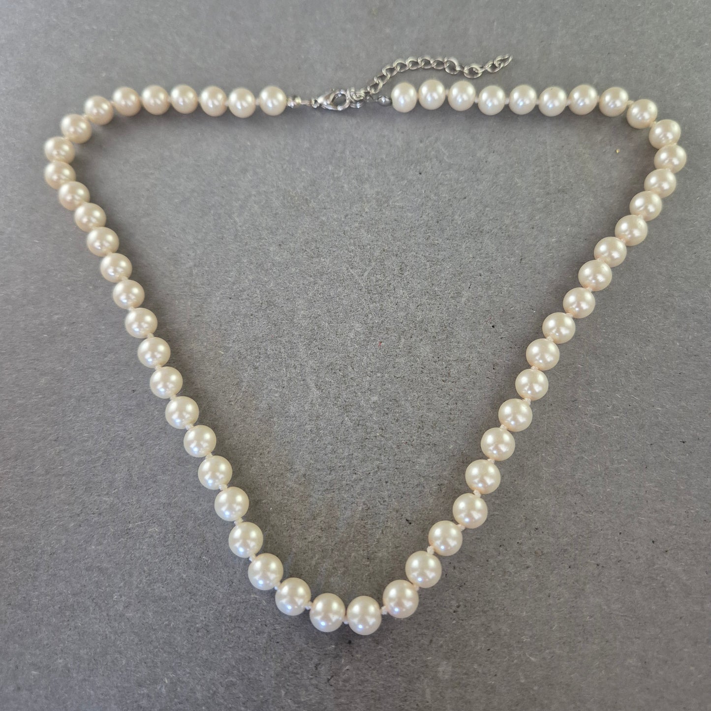 Damen Kette – Klassische Perlenkette mit Verlängerungskette