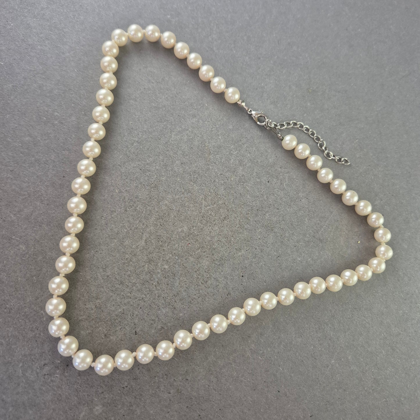 Damen Kette – Klassische Perlenkette mit Verlängerungskette