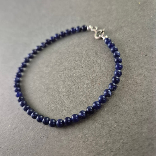 Damen Armband – Lapis Lazuli Edelsteinarmband in Blau