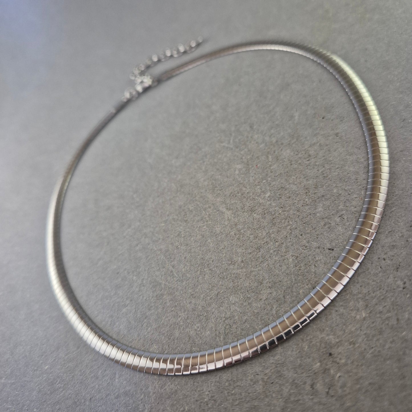 Damen Kette – Silberfarbene Schlangenkette mit Verlängerung