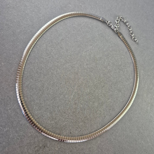 Damen Kette – Silberfarbene Schlangenkette mit Verlängerung