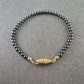 Elegantes Hämatit Armband – Zeitloser Glanz mit Goldverschluss