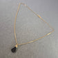 Vintage Kette mit schwarzem Tropfen Anhänger – Zeitlos Elegant