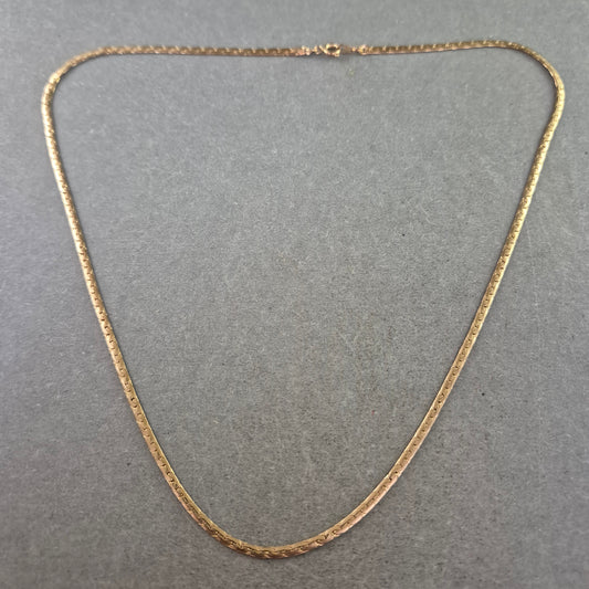 Feine Halskette – Schlichte Gliederkette in warmem Ton