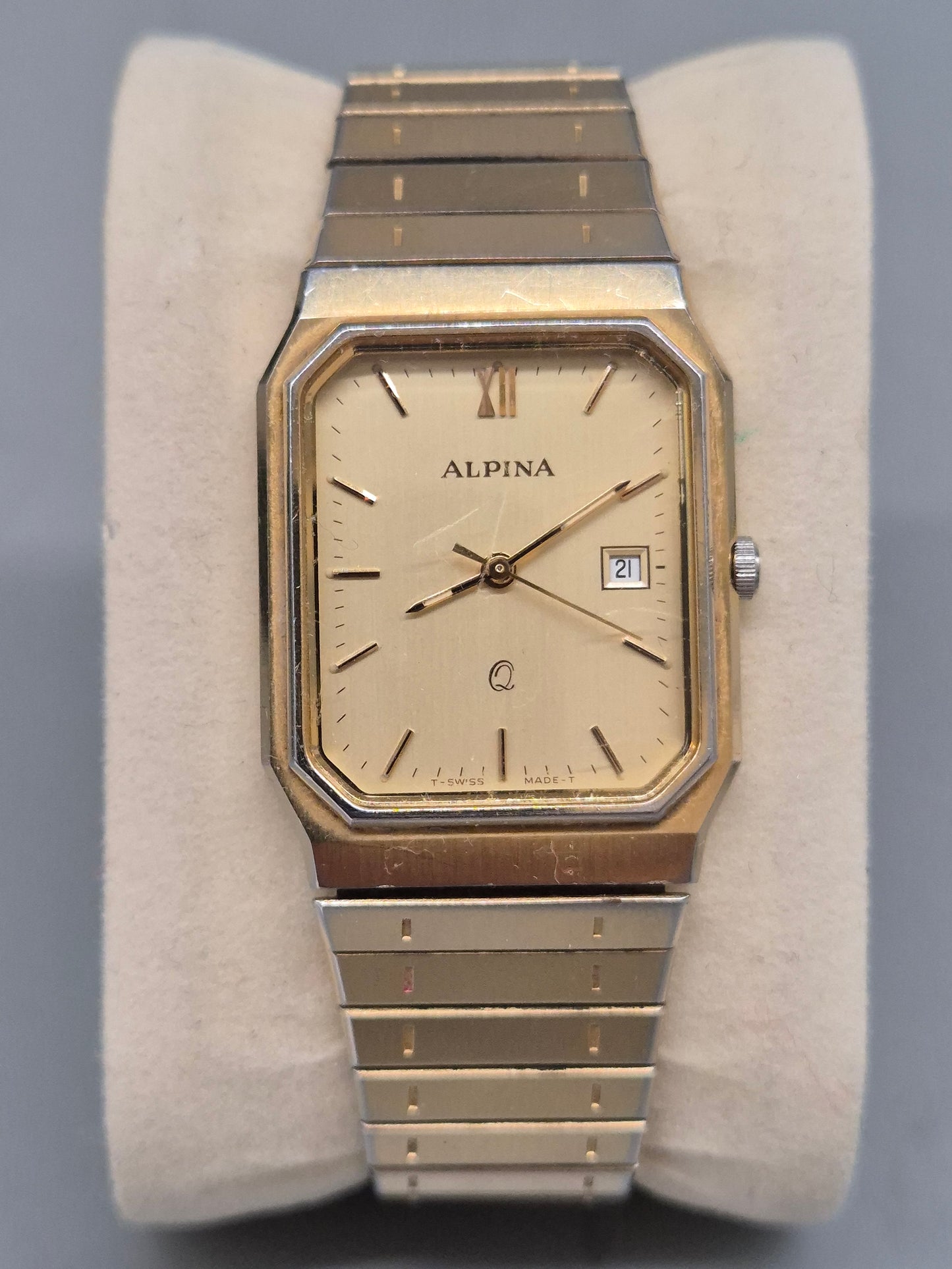Alpina Herren Uhr – Schweizer Eleganz im rechteckigen Design