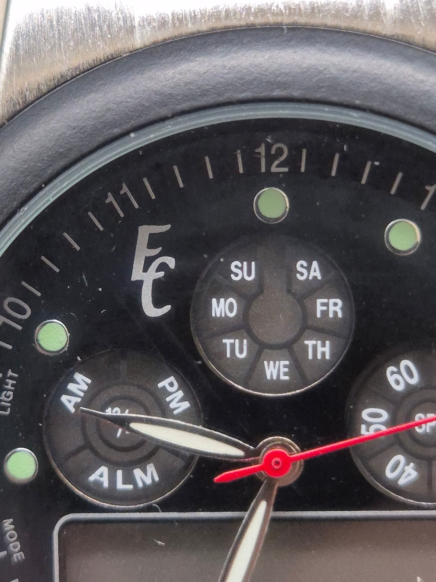 Multifunktionale Eric Chevillard Herren Uhr mit Edelstahlarmband