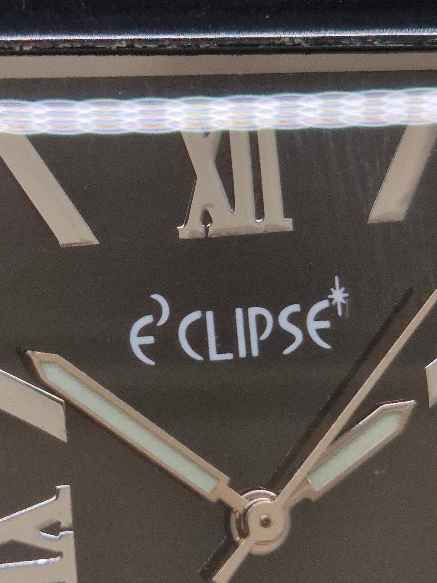 Eclipse Herren Uhr im Retro-Stil mit eckigem Gehäuse