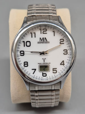 Meister Anker Herren Uhr – Funkuhr mit klarem Zifferblatt