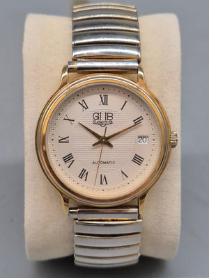 Klassische GUB Glashütte Herren Uhr – Automatik mit Goldakzenten