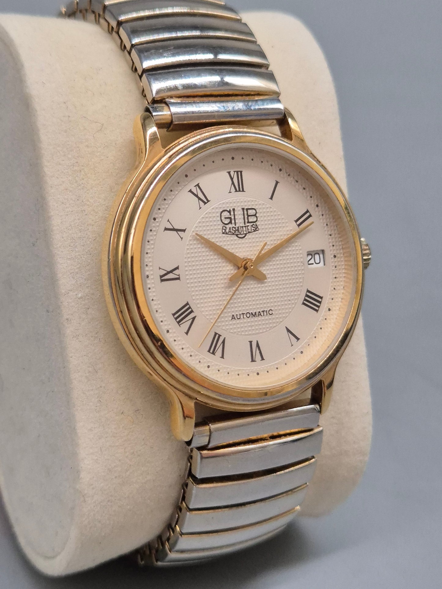 Klassische GUB Glashütte Herren Uhr – Automatik mit Goldakzenten