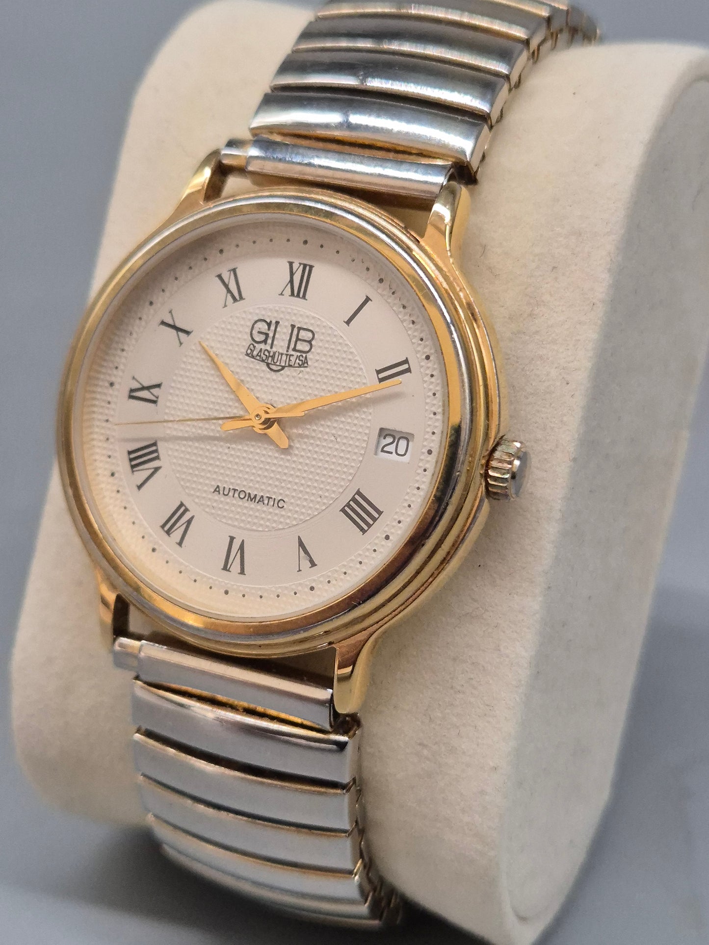 Klassische GUB Glashütte Herren Uhr – Automatik mit Goldakzenten