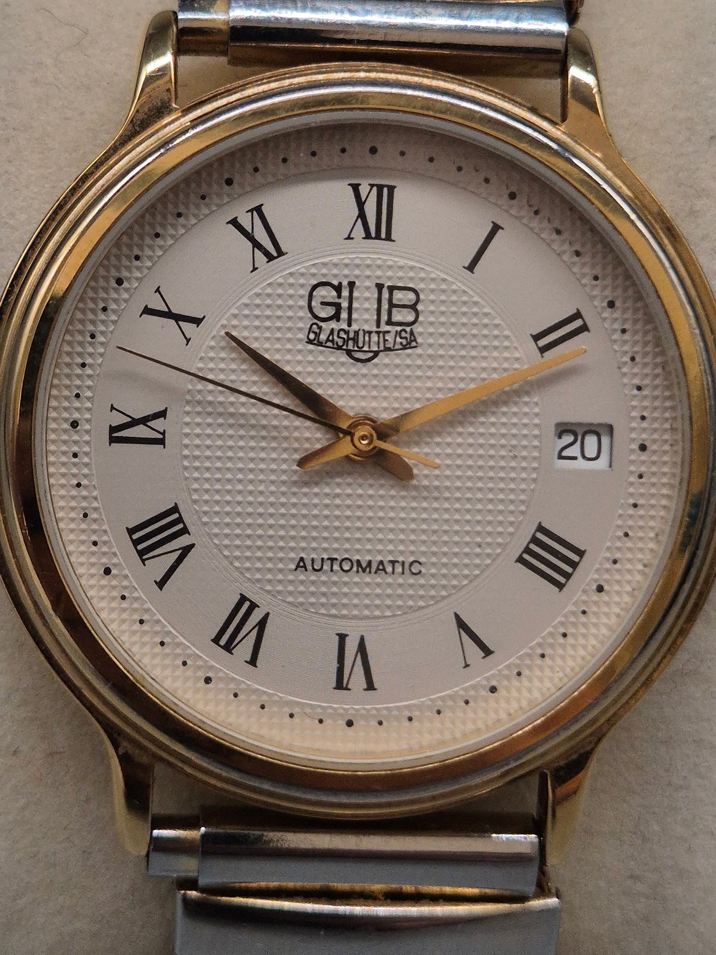 Klassische GUB Glashütte Herren Uhr – Automatik mit Goldakzenten