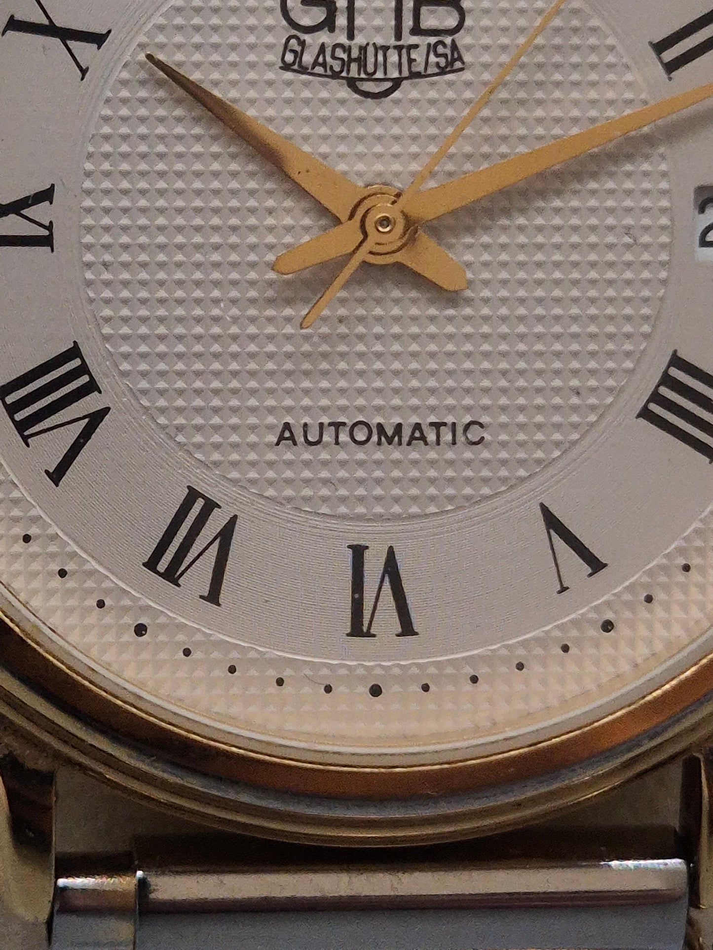 Klassische GUB Glashütte Herren Uhr – Automatik mit Goldakzenten