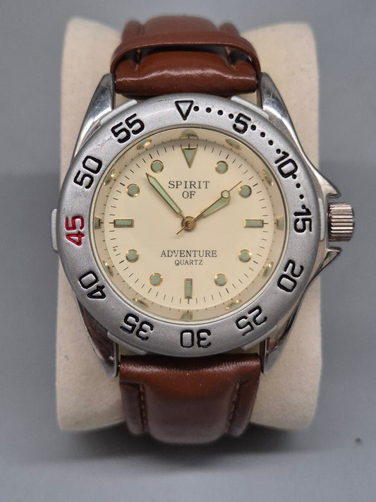 Spirit of Adventure Herren Uhr – Taucheroptik mit Lederarmband