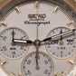 Seiko Quartz Chronograph – 7A38‑718L mit Vintage Lederband & Tachymeter
