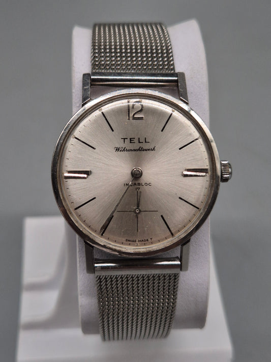Tell Herren Uhr – Vintage Design mit Milanaiseband