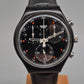 Swatch Swiss Herren Uhr – Schwarzer 90s Chronograph mit 22 Jewels