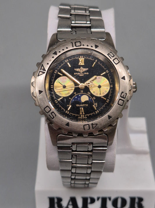 Breitling Herren Uhr – Mondphasen-Chronograph im sportlichen Edelstahl-Look
