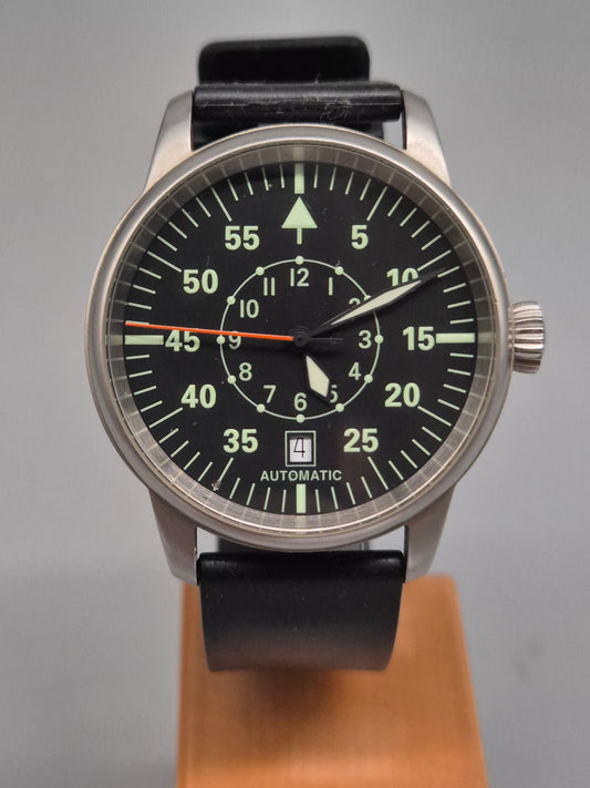 Flieger‑Stil Poljot Herren Uhr – Automatik mit Sichtboden & Datum