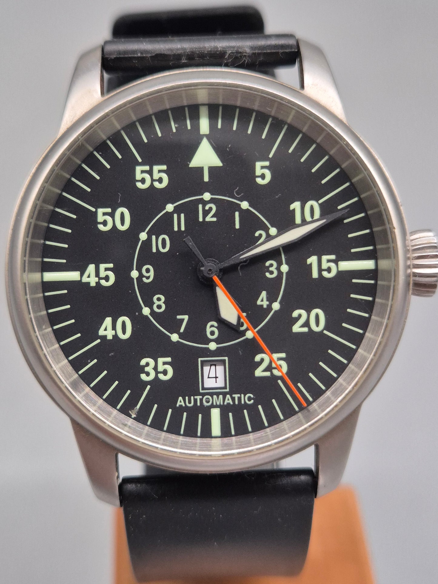 Flieger‑Stil Poljot Herren Uhr – Automatik mit Sichtboden & Datum