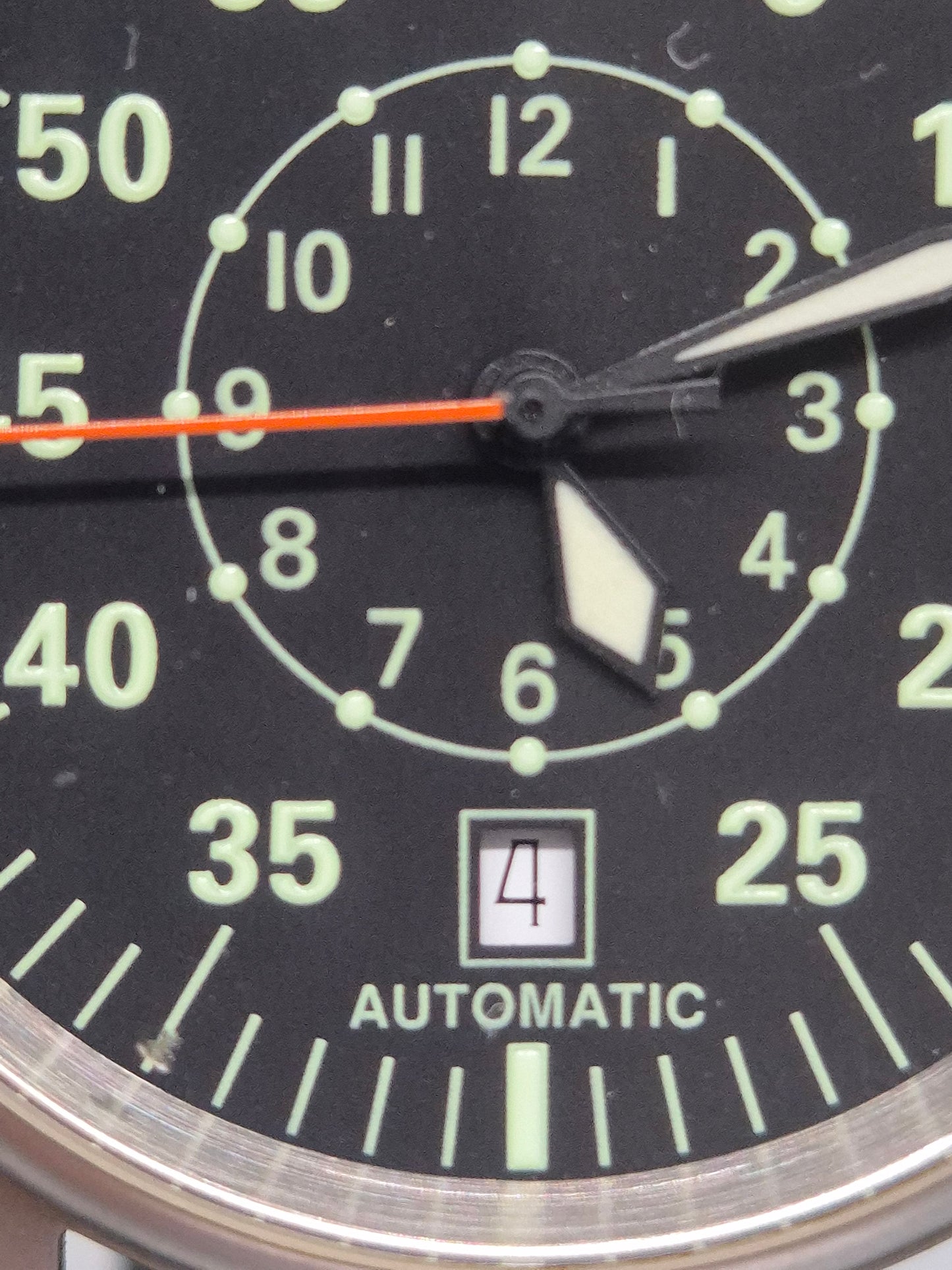 Flieger‑Stil Poljot Herren Uhr – Automatik mit Sichtboden & Datum