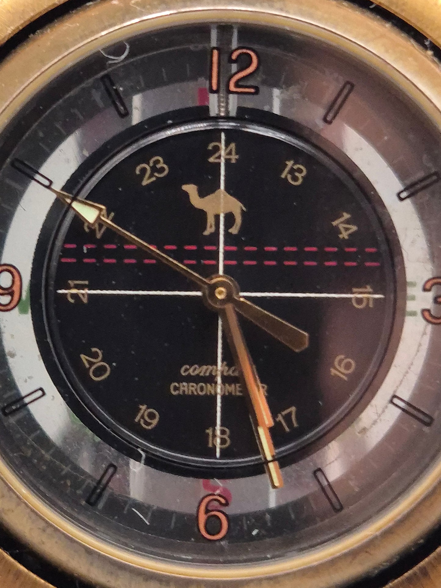Camel Trophy Herren Uhr – Vintage Chronometer mit Kompass-Rückseite