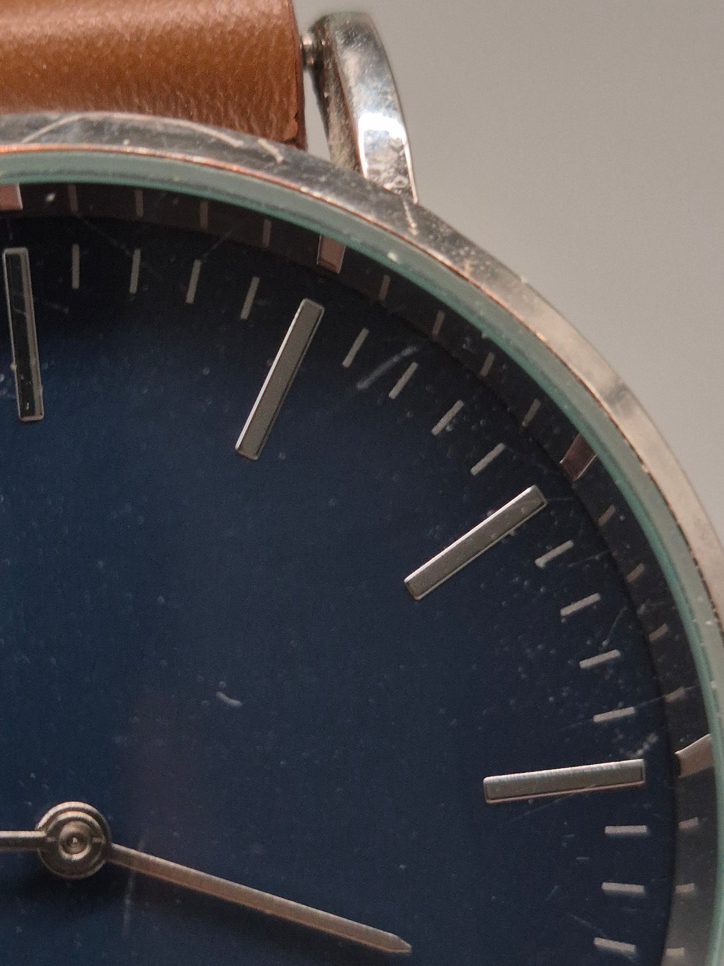 Krontaler Herren Uhr – Dunkelblaues Zifferblatt mit Lederarmband