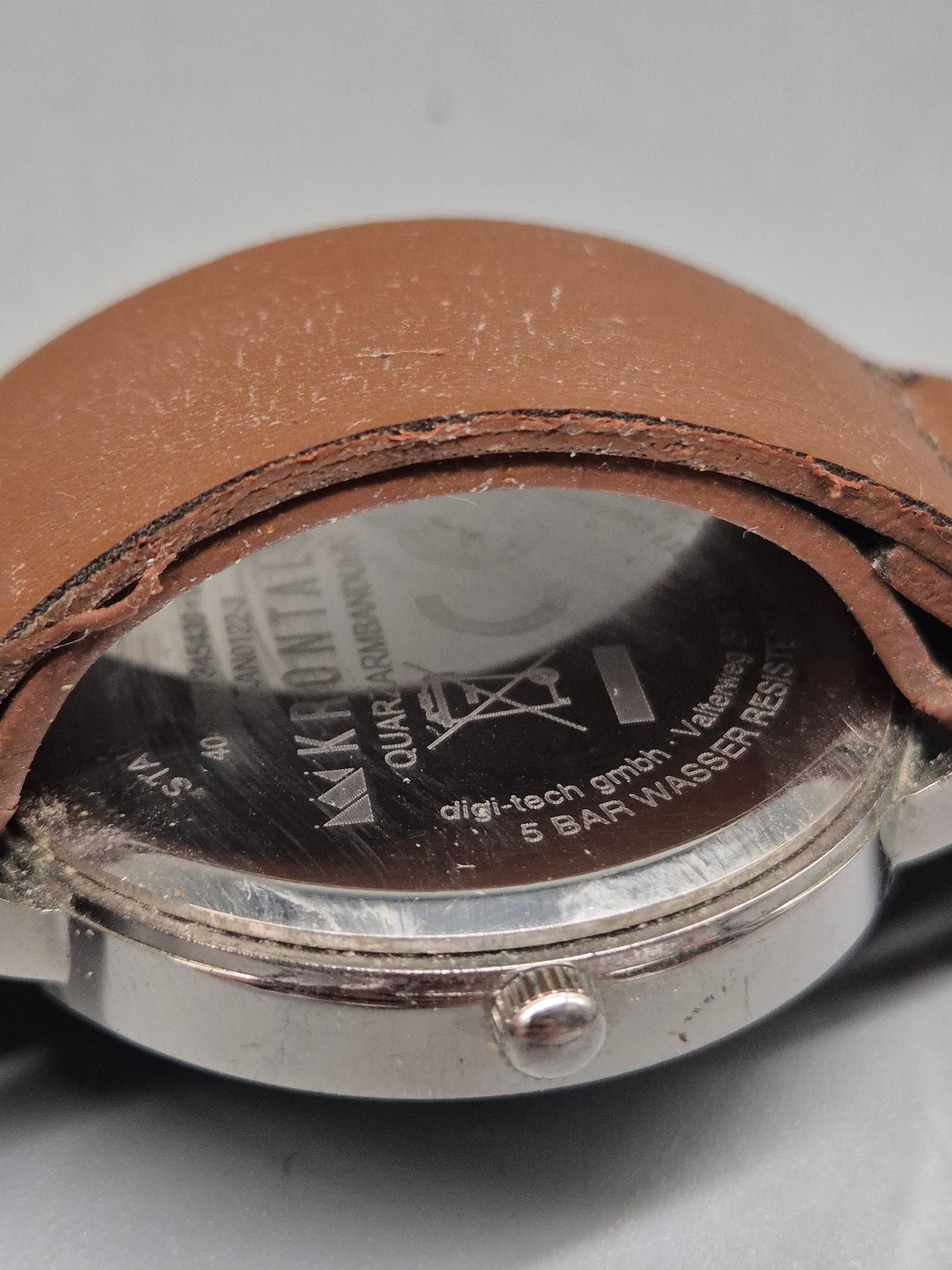 Krontaler Herren Uhr – Dunkelblaues Zifferblatt mit Lederarmband