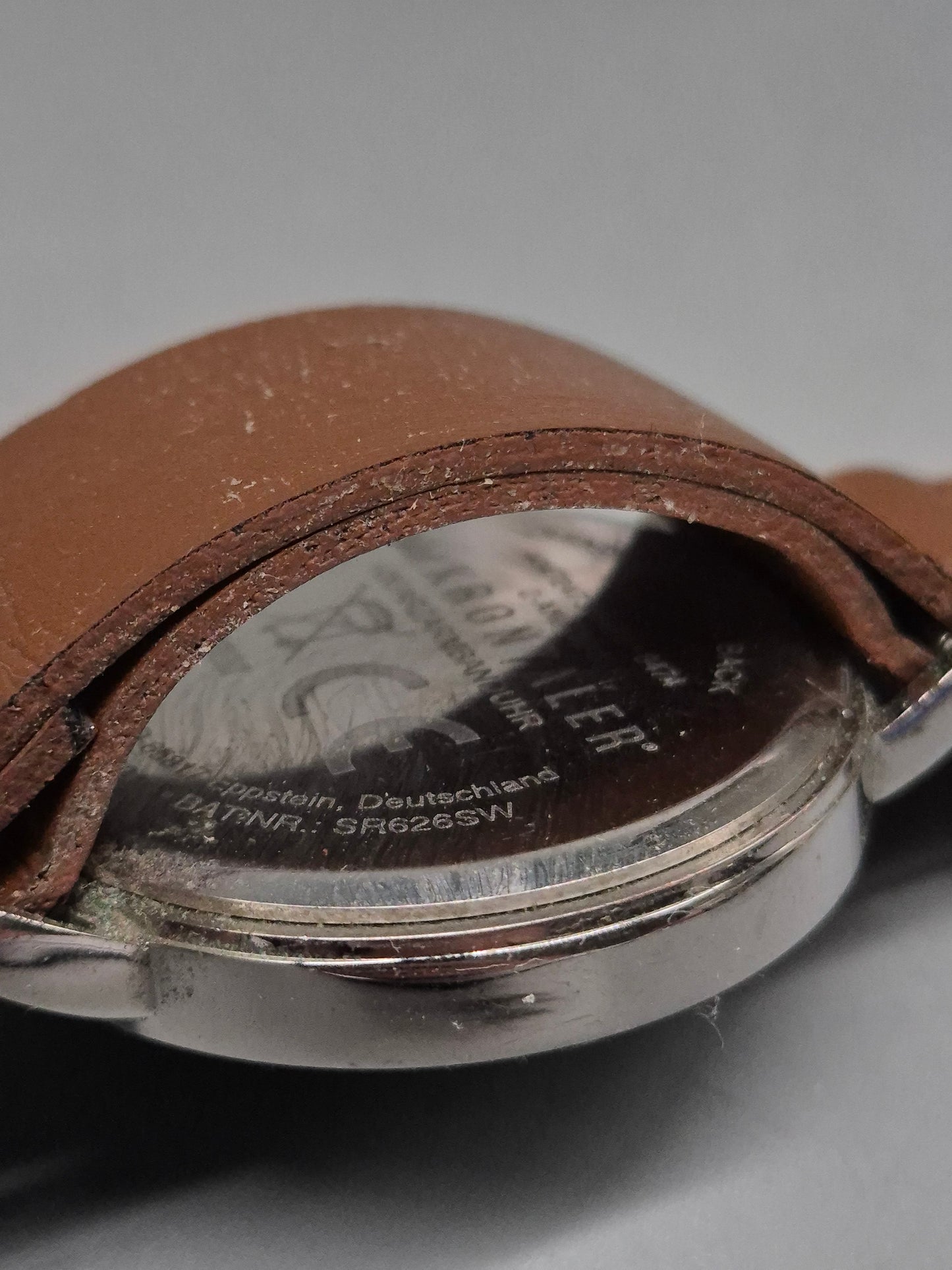 Krontaler Herren Uhr – Dunkelblaues Zifferblatt mit Lederarmband