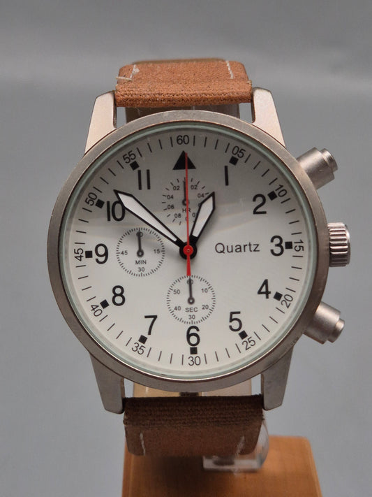 Watch it! Herren Uhr – Chronograph-Design mit Textilarmband