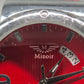 Minoir Herren Uhr – Automatik in Rot mit Datums- und Wochentagsanzeige