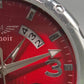 Minoir Herren Uhr – Automatik in Rot mit Datums- und Wochentagsanzeige