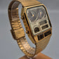 Elegante Citizen Ana‑Digi Temp Herren Uhr – Goldener Retro-Chic