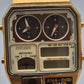 Elegante Citizen Ana‑Digi Temp Herren Uhr – Goldener Retro-Chic