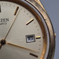 Citizen Herren Uhr – Gold‑Tone Quarz mit Datum, Vintage 5510er Serie