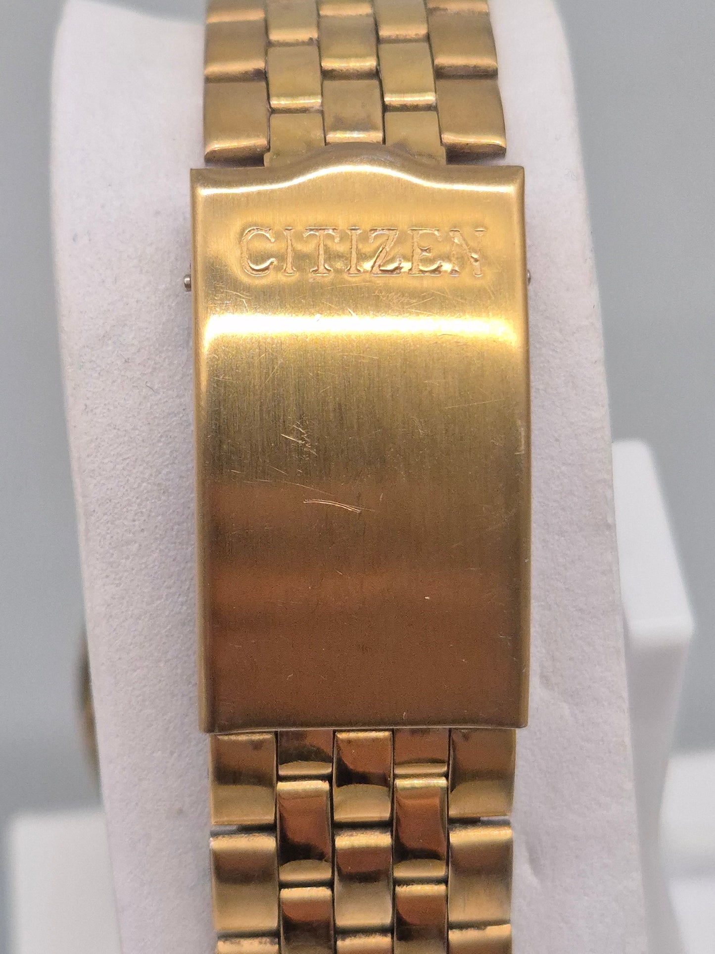 Citizen Herren Uhr – Gold‑Tone Quarz mit Datum, Vintage 5510er Serie