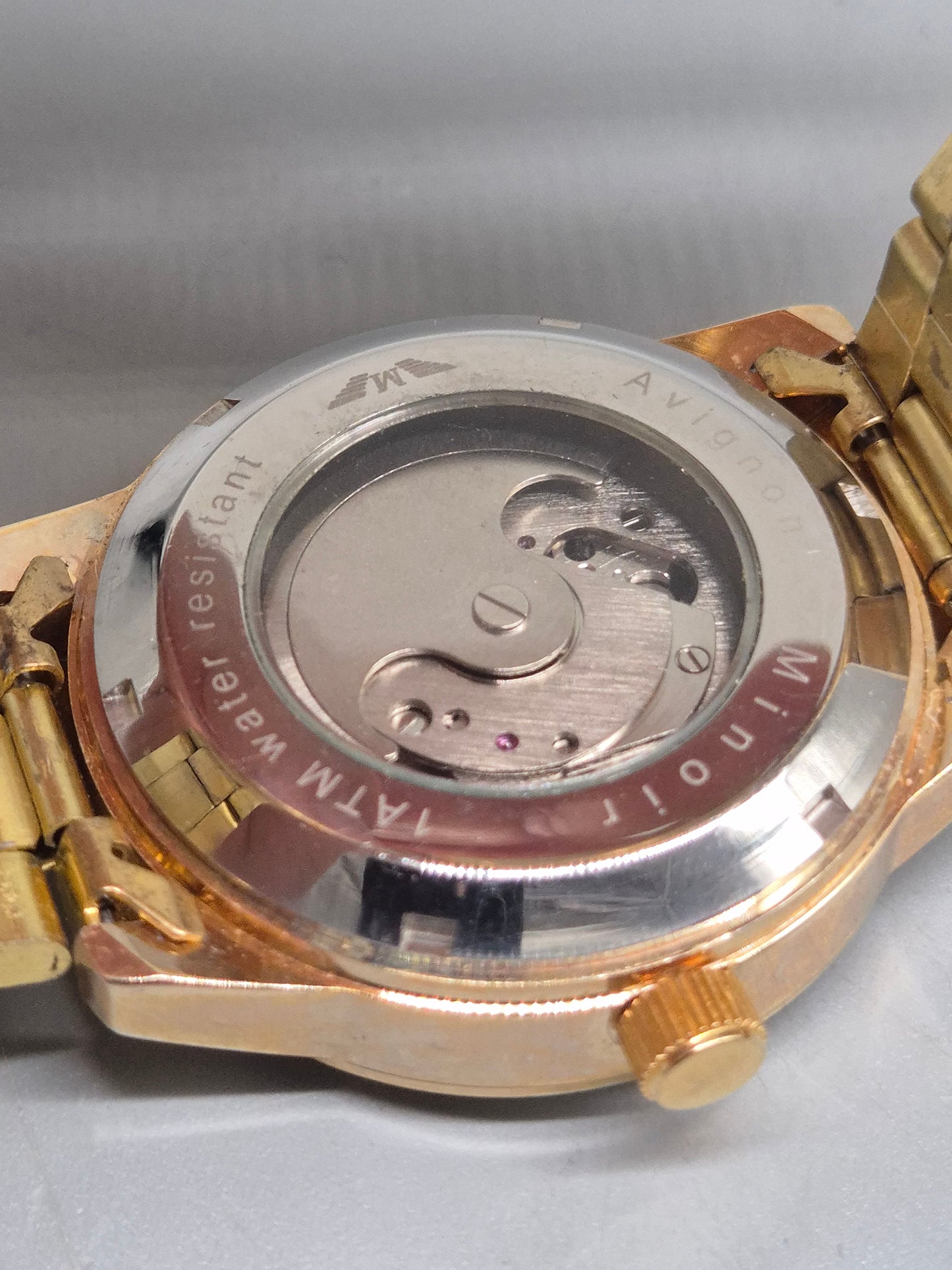 Goldfarbene Minoir Herren Uhr – Automatik mit Tag‑Nacht-Anzeige