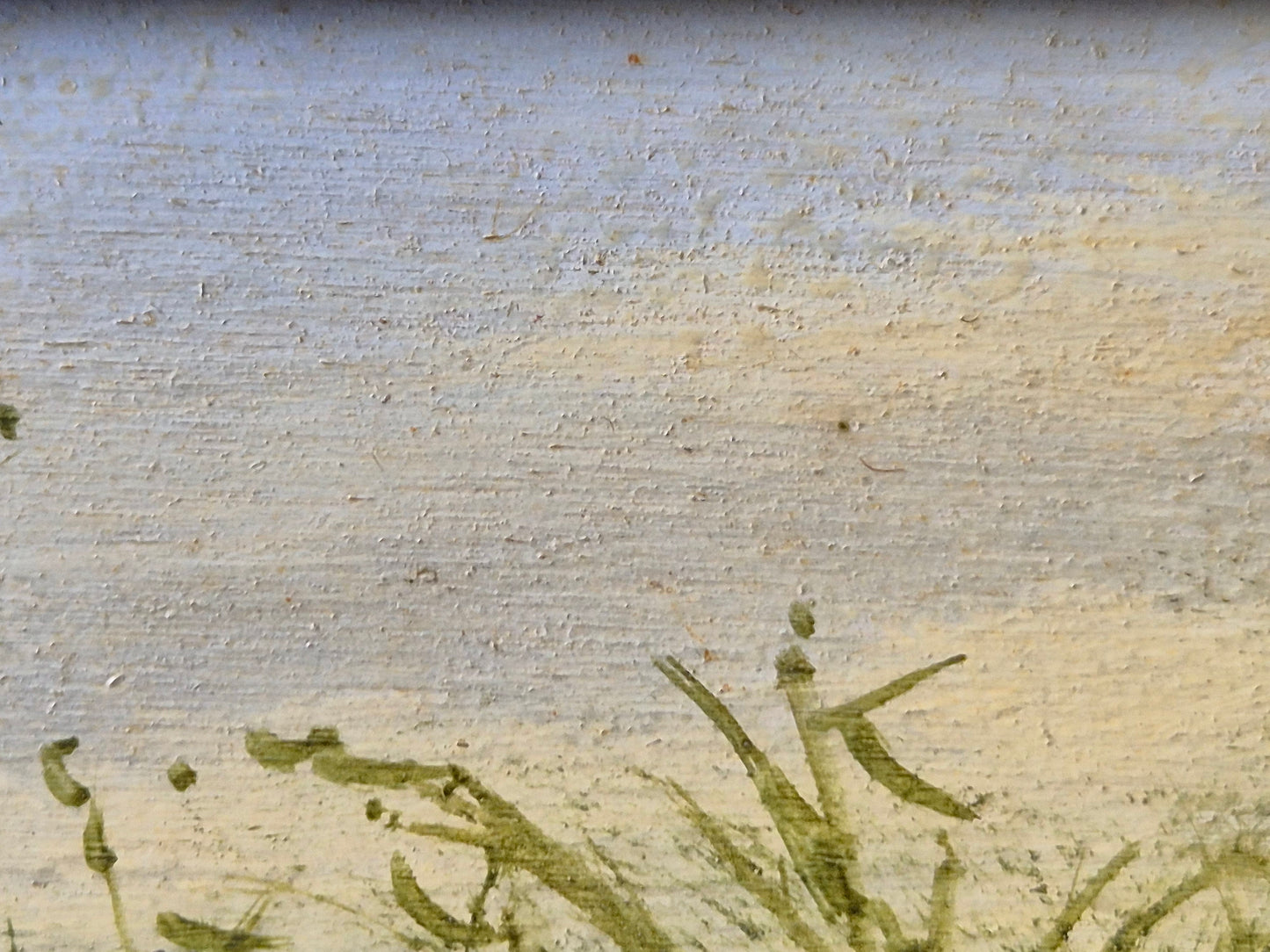 Ölgemälde Handsigniert Enten Hohes Gras Landschaft A. Müller (XX) 15x21cm