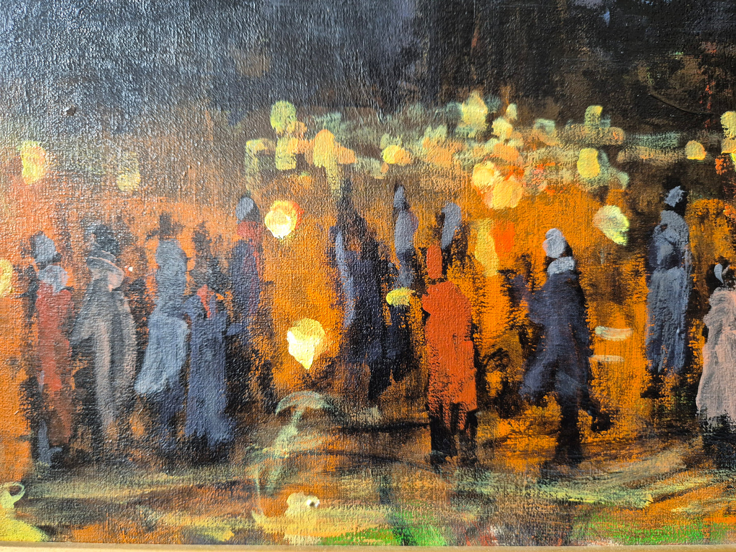 Harald Gosch (geb. 1945) Ölgemälde Sankt Martins Zug Köln 41x51 cm