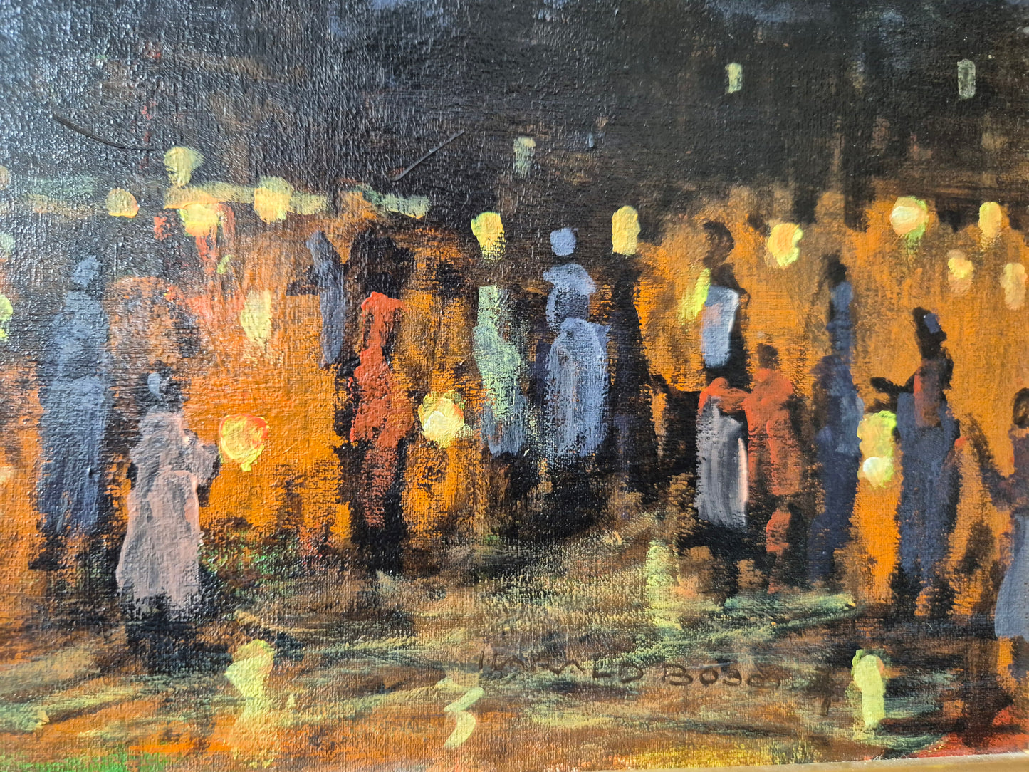 Harald Gosch (geb. 1945) Ölgemälde Sankt Martins Zug Köln 41x51 cm
