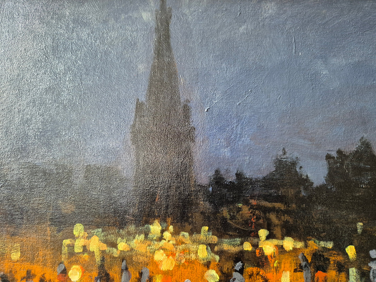 Harald Gosch (geb. 1945) Ölgemälde Sankt Martins Zug Köln 41x51 cm