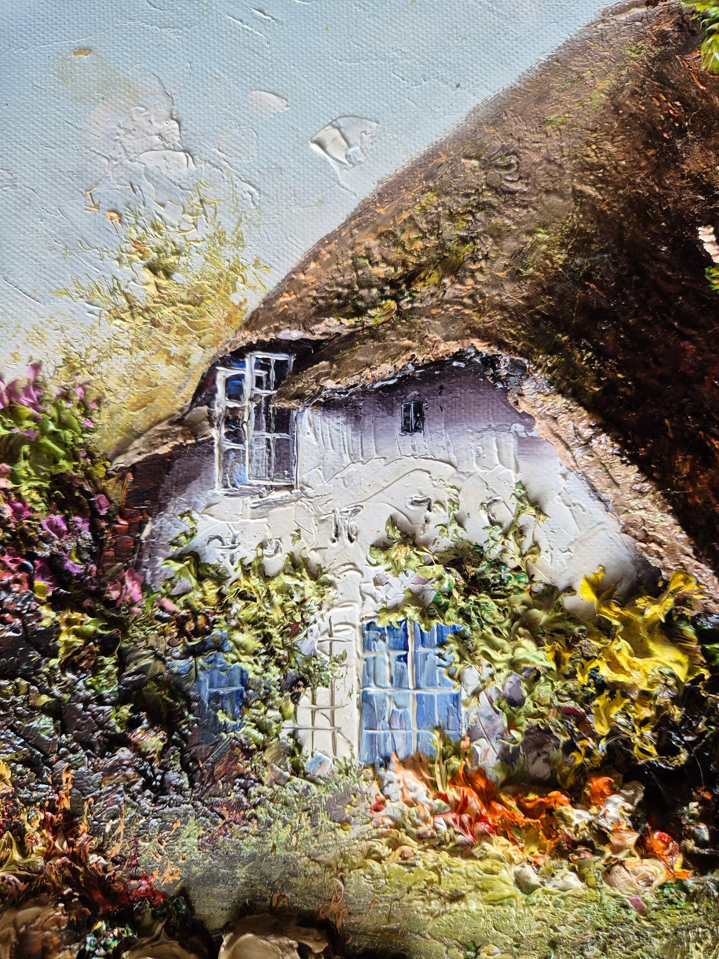 Ölgemälde Sylter Reetdachhaus Kurt Kluge (XX) Handsigniert Datiert 45x39cm