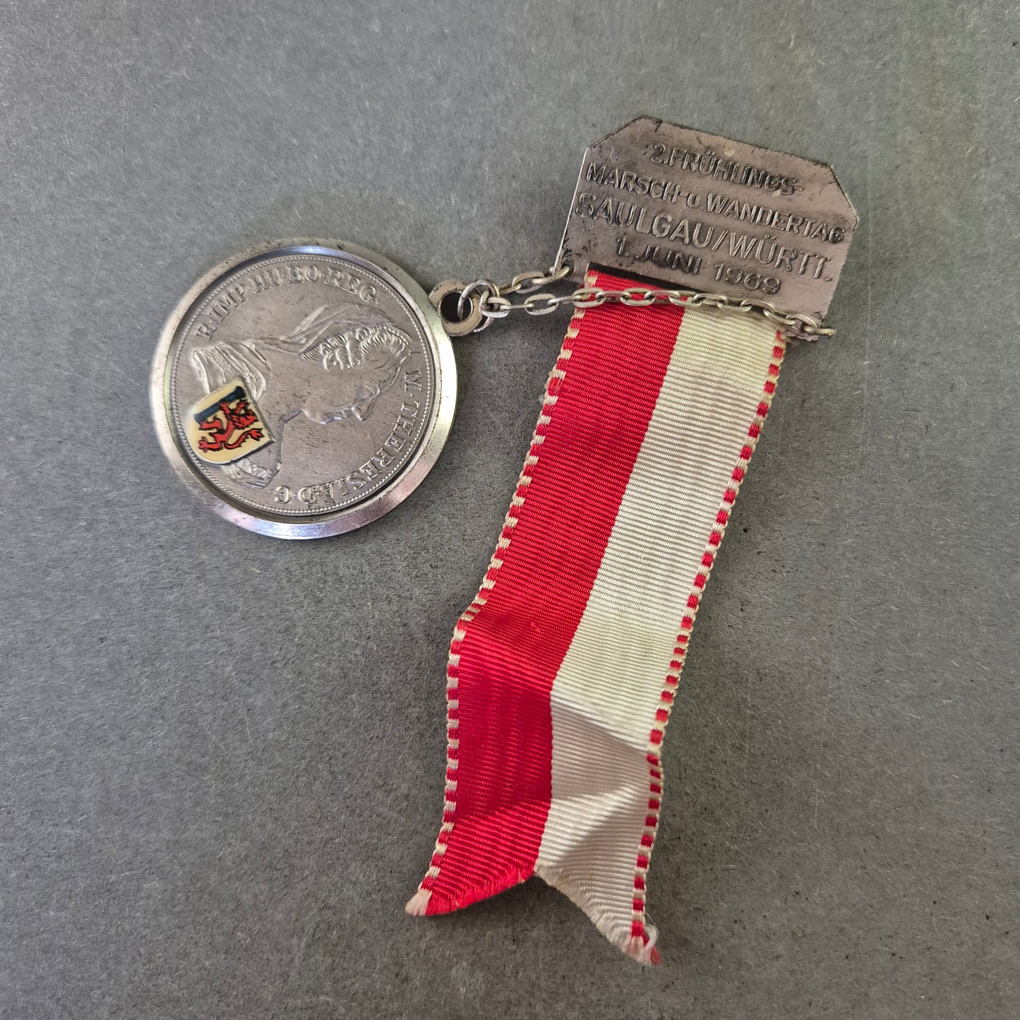 Medaille mit Band – Marsch- und Wandertag Saulgau 1969