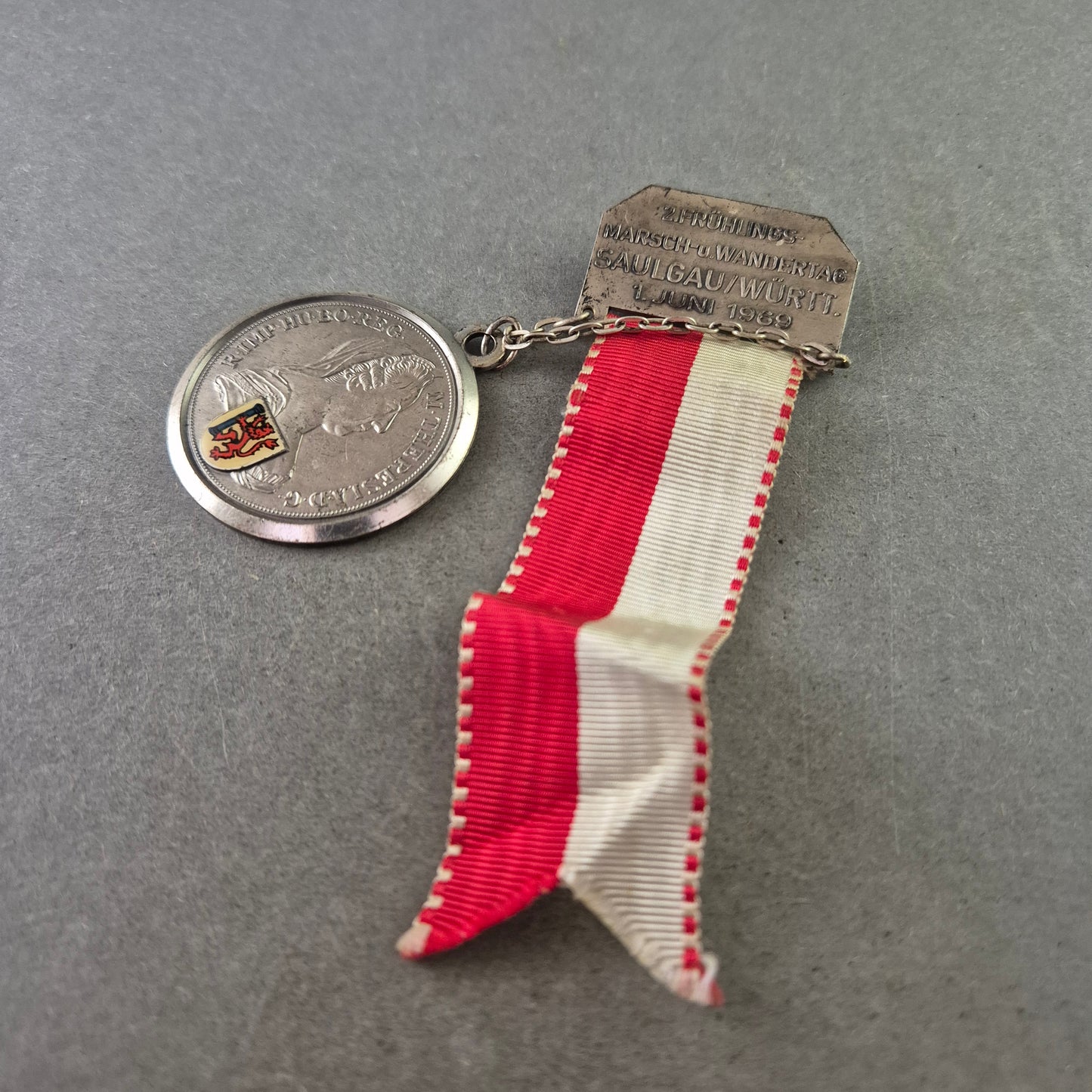 Medaille mit Band – Marsch- und Wandertag Saulgau 1969