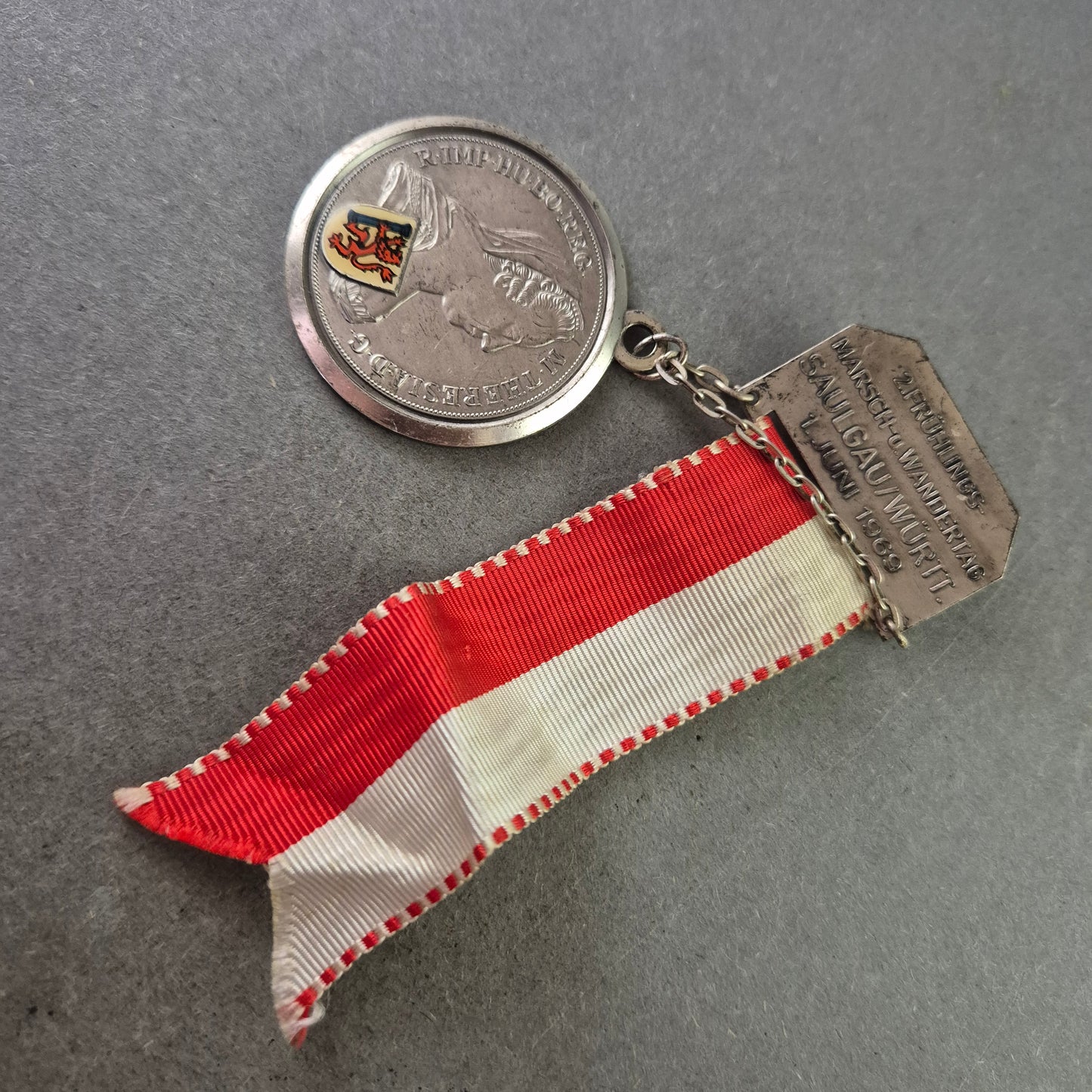 Medaille mit Band – Marsch- und Wandertag Saulgau 1969