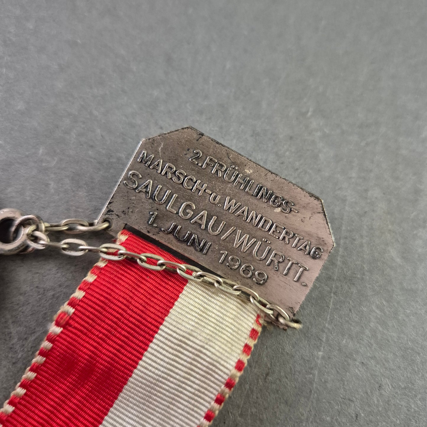 Medaille mit Band – Marsch- und Wandertag Saulgau 1969