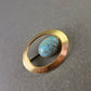 Vintage Brosche mit Türkis Cabochon – Rundes Gold Design