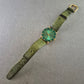 MC Damen Uhr – Quarzwerk mit grünem Lederarmband
