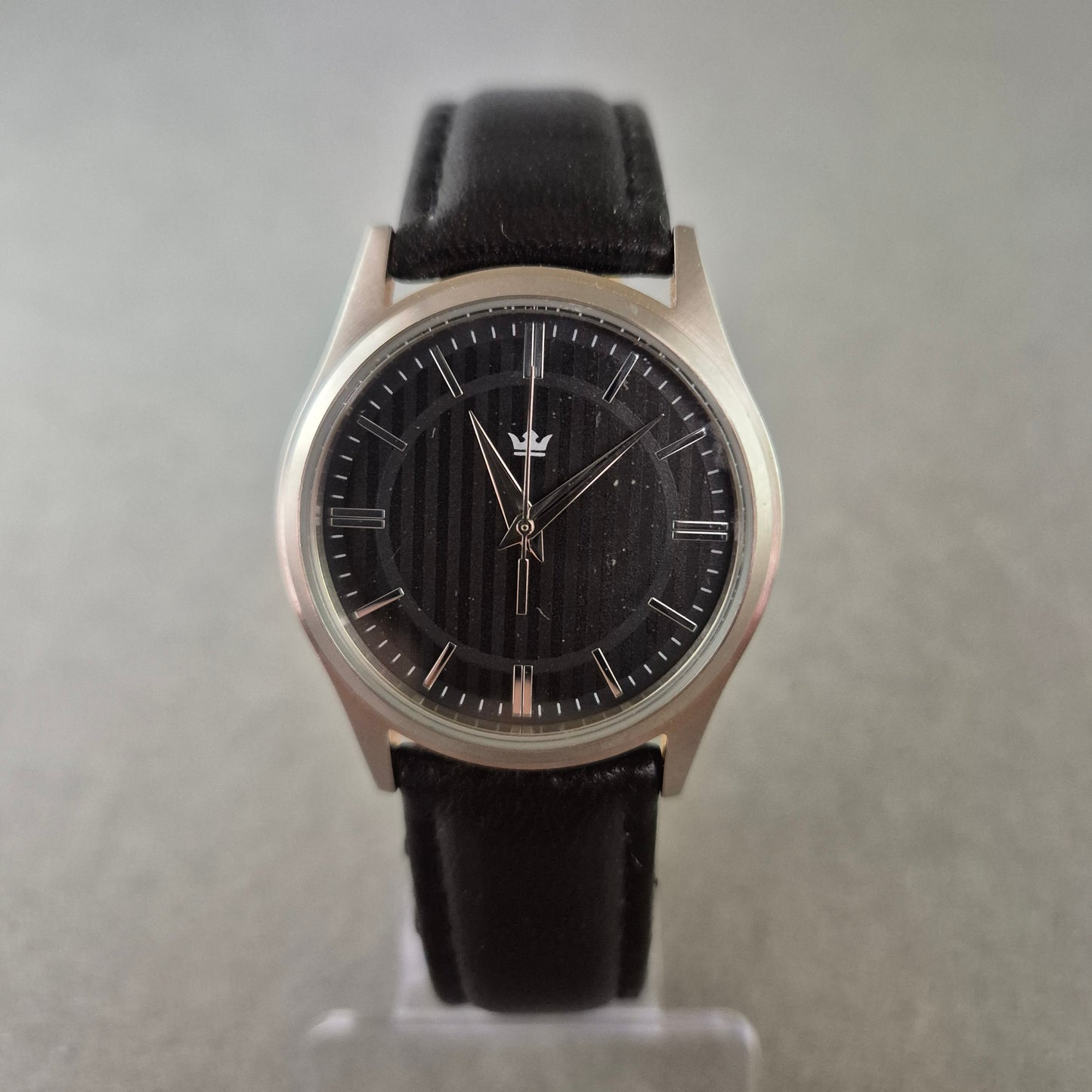 Sempre Herren Uhr – Schwarzes Zifferblatt mit Lederarmband